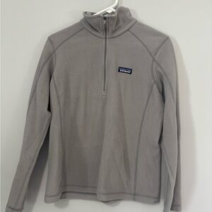 Patagonia Gray Zip Up Sweater Lightweight Performance